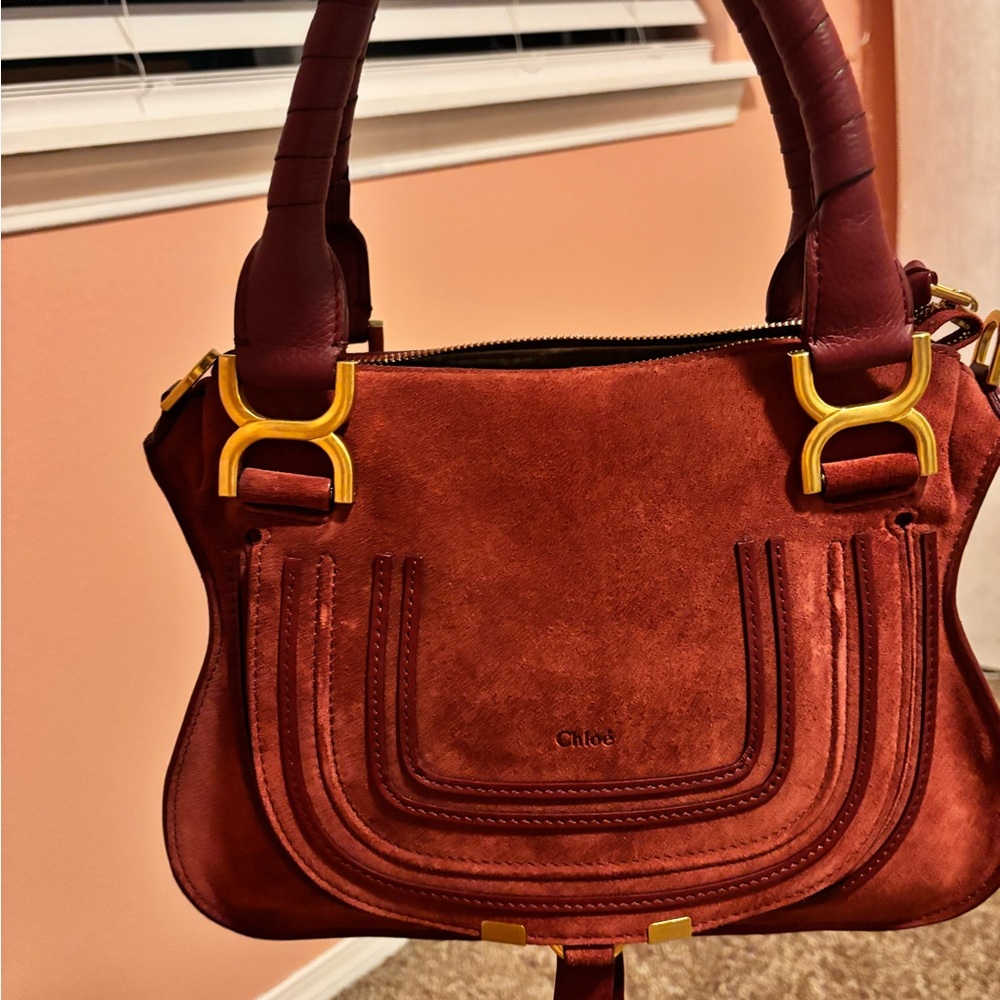 Chloe Burgundy Leather Handbag